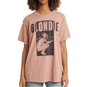 VINYL ICONS Blondie Cotton Graphic T-shirt In Cafe Creme Sz S
